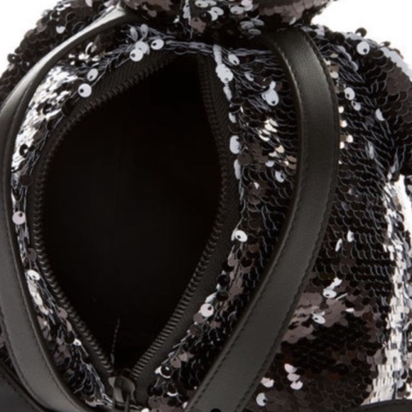 Kendall & Kylie Black Sequin Normie Dog Backpack RARE - Picture 6 of 8